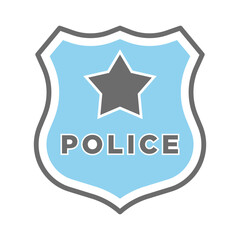 Police badge icon vector design template