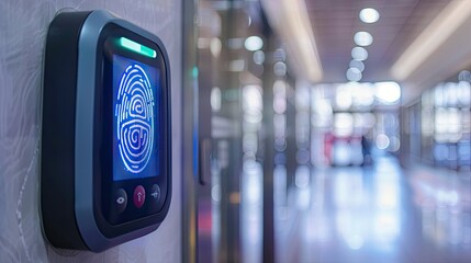 Biometric security system scanning fingerprints for access control