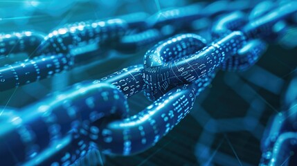 Blockchain network visualization with interconnected nodes