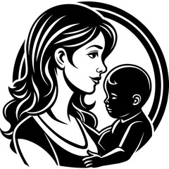         Mother loves her lovely child.