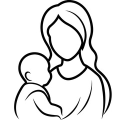         Mother loves her lovely child.