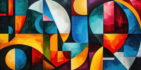Fototapeta premium Vibrant Abstract Artwork with the Word Happiness Written in a Spectrum of Colors