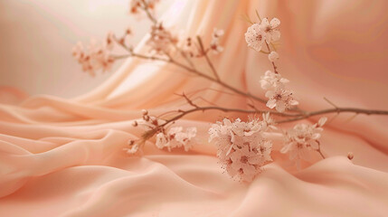 A soft peach backdrop, serene and open.