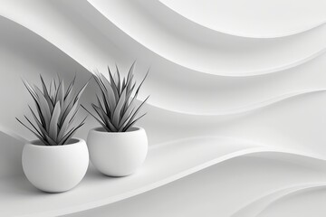 Simple yet elegant shapes on a clean white canvas, suitable for various creative projects