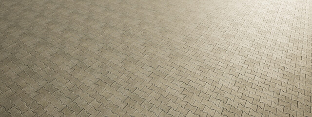 Concept or conceptual solid beige background of H01  pavement texture floor as a modern pattern layout. A 3d illustration metaphor for construction, architecture, urban and interior design