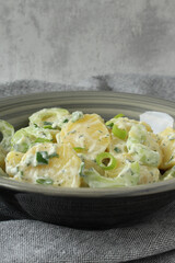 Refreshing Potato Salad with Cucumber, Spring Onions, and Yogurt-Dill Dressing