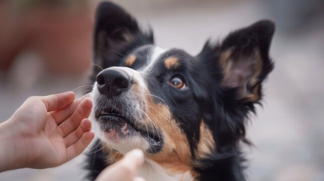 Dog Being Petted Without Owner's Permission. Dont touch dog without asking