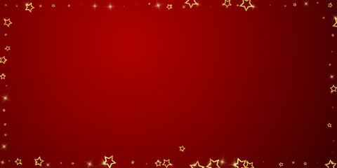 Naklejka premium Christmas spirit. Scattered falling stars.