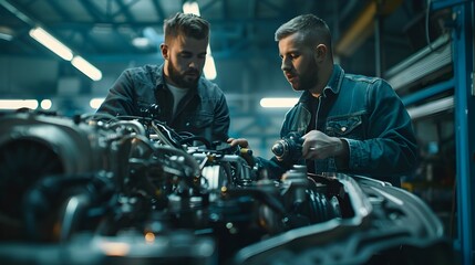 Knowledge Transfer in the Automotive Workshop: Mechanic and Apprentice Collaborate Over a Car Engine