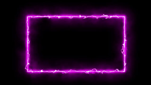 Picture frames glowing in motion rectangle border high quality 4k footage.