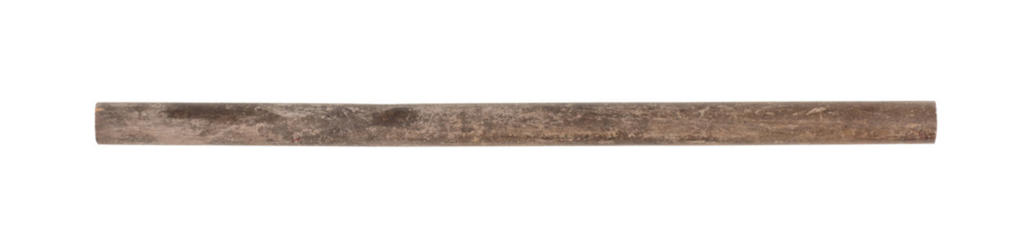 old wooden stick isolated on white background
