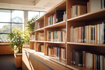Fototapeta premium Library publication bookshelf furniture.