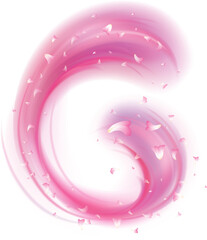 Pink swirls with flower petals
