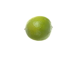 Fresh lime fruit, green citrus fruit, Bear lime, Tahiti lime, on white background