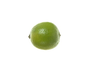 Fresh lime fruit, green citrus fruit, Bear lime, Tahiti lime, on white background