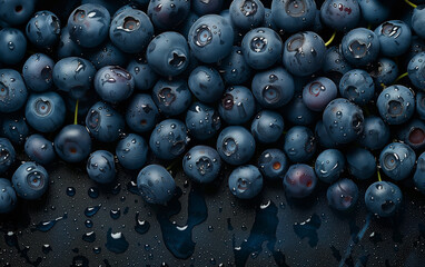 close up of bright ripe fragrant blueberries illustration