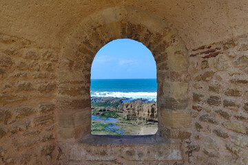 Window in the fortified wall of Sale