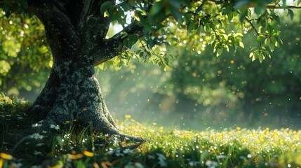 Tree with Abundant Foliage Close-Up