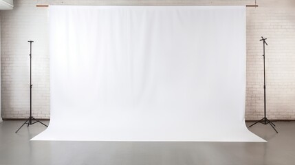 Versatile white backdrop for various applications