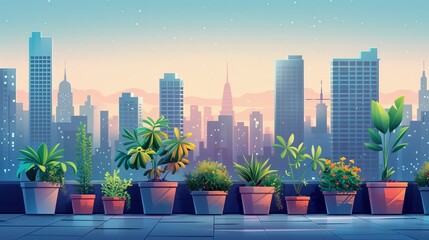 City Planters: Urban Gardening in Colorful Street Scenes
