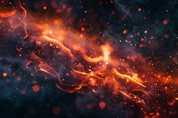 Glowing embers of creativity flickering against a backdrop of boundless potential, igniting the imagination with infinite possibilities. - obrazy, fototapety, plakaty