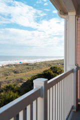 Fototapeta premium overlooking the sand at folly beach