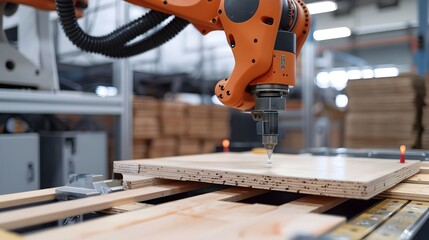 Robotic Arm Streamlining Modern Furniture Production with Adhesive Application