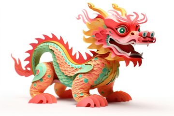Obraz premium Chinese new year dragon craft representation