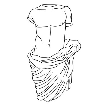 recommend clip art: mocap for stocksnude torso sculpture in a robe