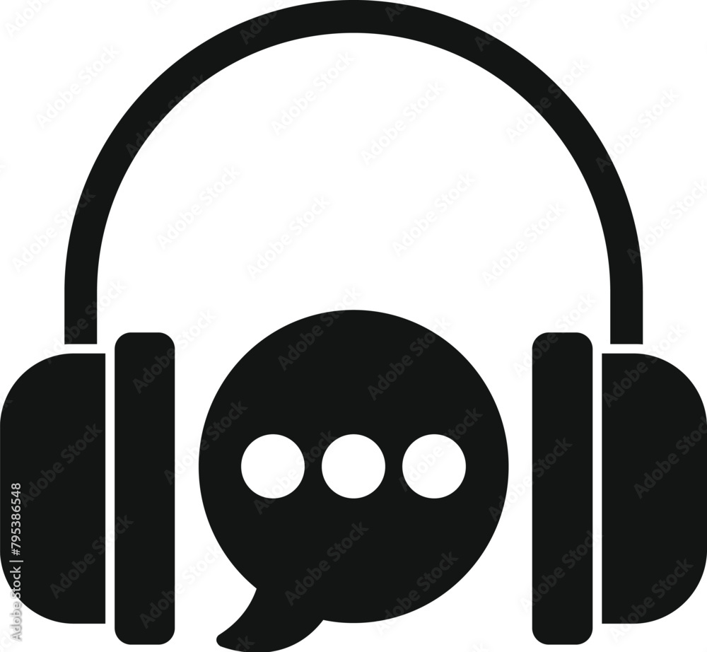 Poster online call support icon simple vector. web volume. mobile audio model