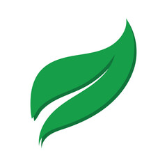 Green leaf logo design vector icons. vector illustration. EPs 10