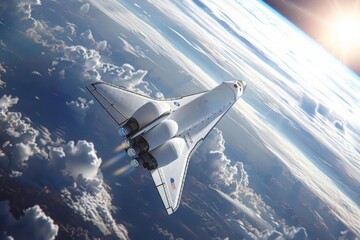 Naklejka na ściany i meble Next-generation space shuttle re-entry, thermal aerodynamics and heat shield technology