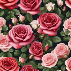 Roses are intended for postcards, printing, Valentine, March 8 and you can use them in different cases - obrazy, fototapety, plakaty