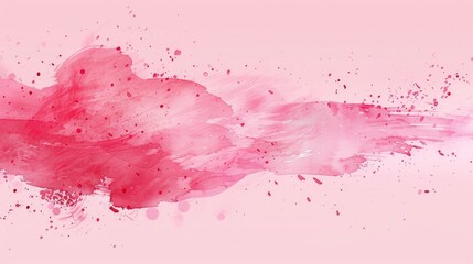 Watercolor brushstroke on a pink background.