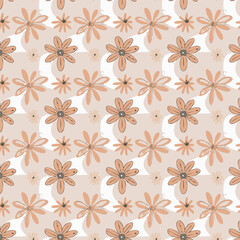 Fototapeta premium Vector floral 3d seamless pattern background. Seamless colorful floral background pattern.