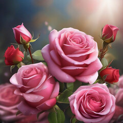Roses are intended for postcards, printing, Valentine, March 8 and you can use them in different cases