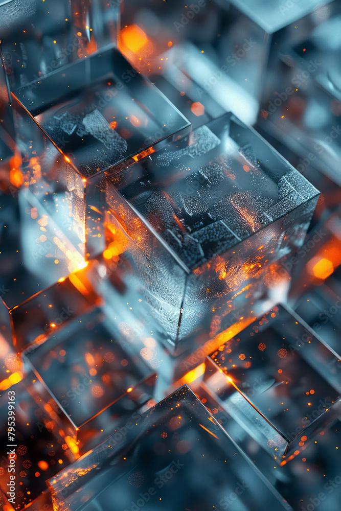 Aufkleber a pattern of nanostructures, their atomic arrangements providing a metallic, shimmering texture,
