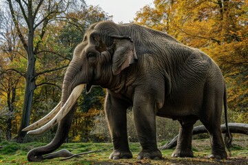 Obraz premium Bottom-up view to massive tall banyan body. Beautiful simple AI generated image in 4K, unique.