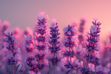 Obraz premium A soothing lavender background, its subtle gradient calming and conducive to creativity,