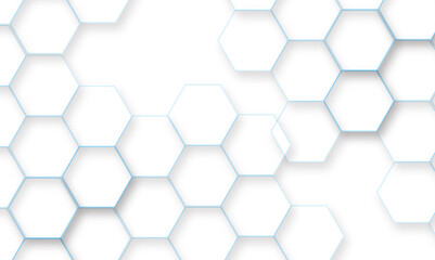 Naklejka premium Abstract vector hexagons pattern background. Geometric simple hexagonal concept technology background elements. Medical, technology or science design.