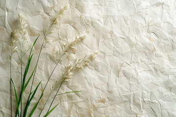 A subtle sugarcane paper texture, its grain fine and environmentally sustainable,