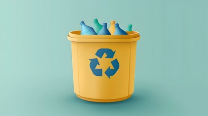 Green Recycling Bin, Promoting Eco-Friendly Practices