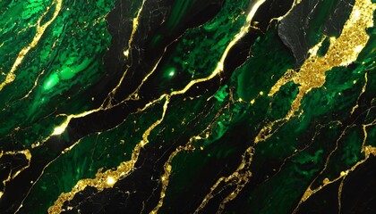 emerald green gold black marble texture