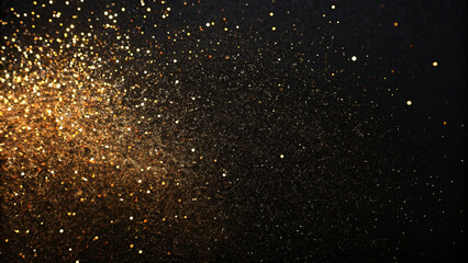 glitter on black background