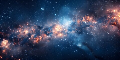 Naklejka premium Mesmerizing Cosmic Astronomy and Space Festival Featuring Dynamic Celestial Installations and Captivating Talks