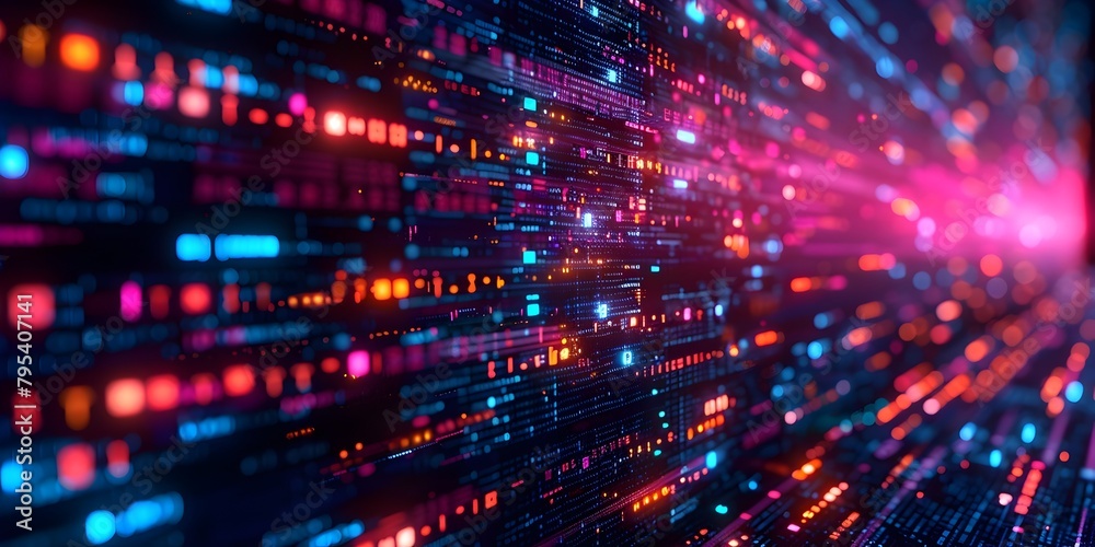 Poster immersive digital landscape exploring advanced software development and system architecture concepts