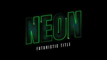 Futuristic Neon Outlined Title