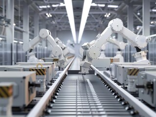Automation streamlines production processes, enhancing efficiency and consistency in industry, business concept