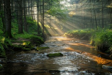 Fototapeta premium 2021-11-10 A LARGE BLOOMING EARPOD TREE ON KAUAI HAWAII WITH RAIN CLOUDS MOVING IN. Beautiful simple AI generated image in 4K, unique.