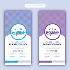 Vector Business rollup banner design template set